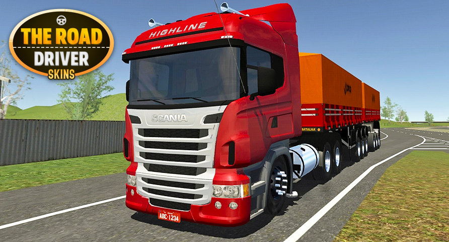 SKINS SCANIA S TETO ALTO - RODOJUNIOR NO BITREM GRANELEIRO